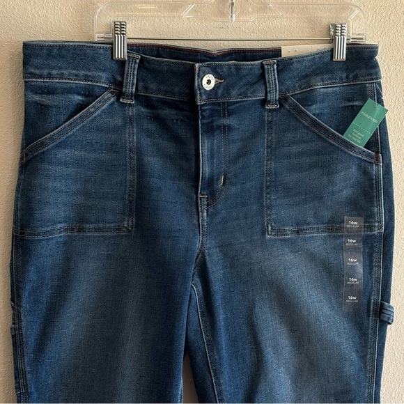 NWT Maurices Edgely Medium Blue Denim Jeans Size 16W - Picture 2 of 11